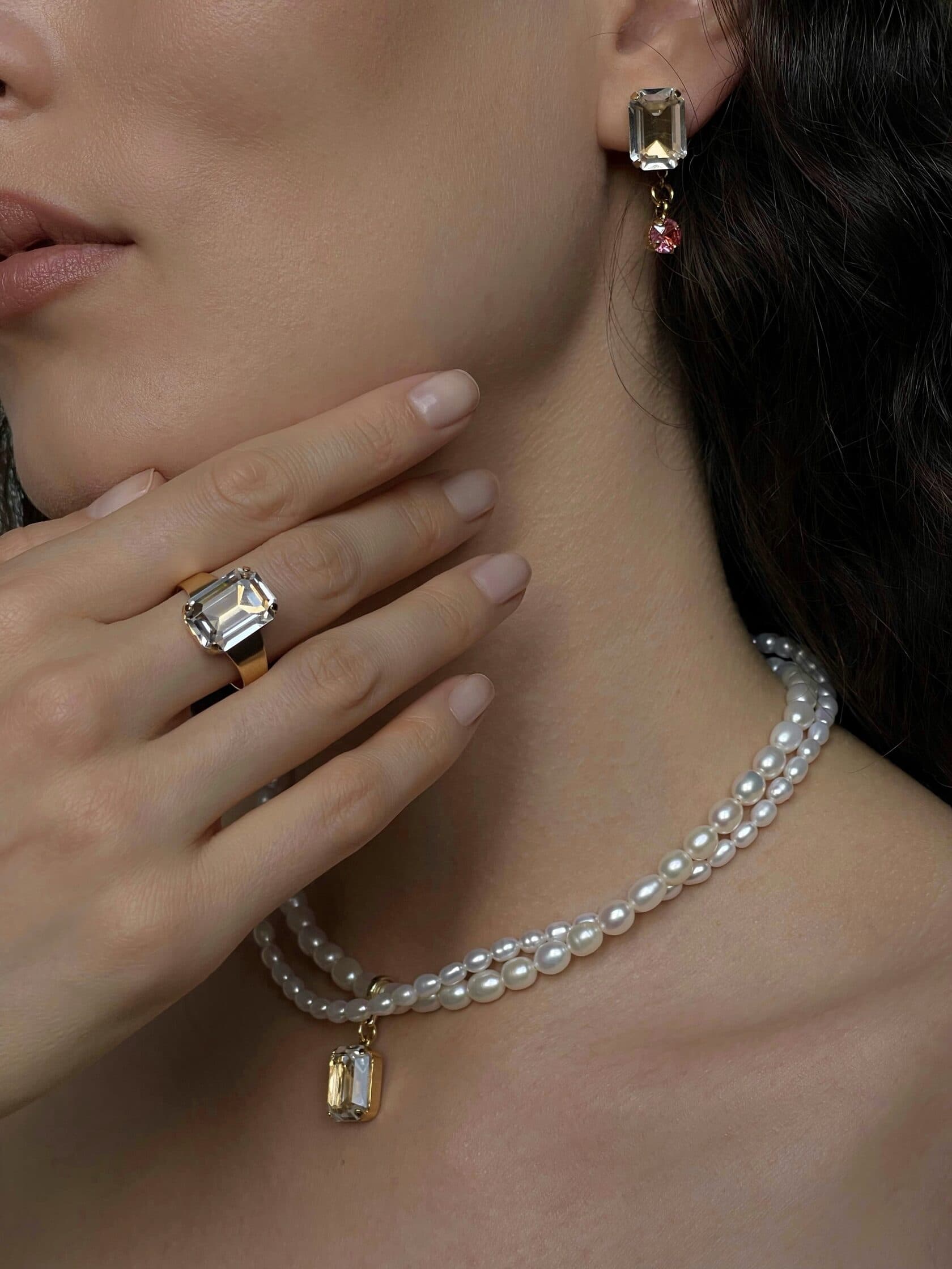 Сет BIS JEWELS с прозрачными кристаллами Swarovski