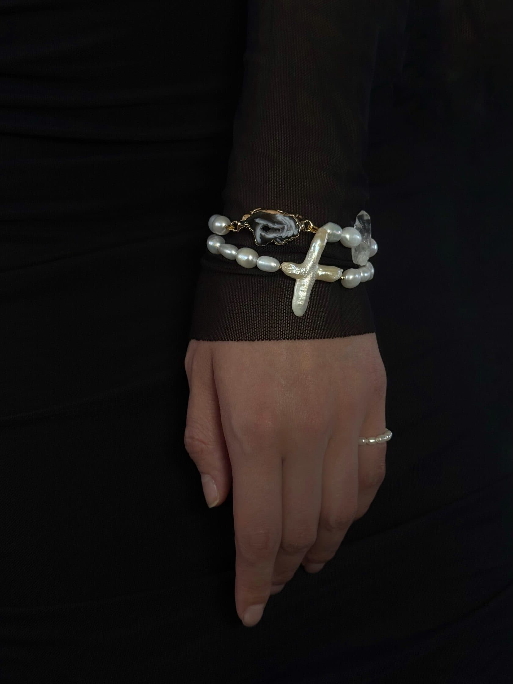 Браслет BIS JEWELS жемчужный с натуральными камнями